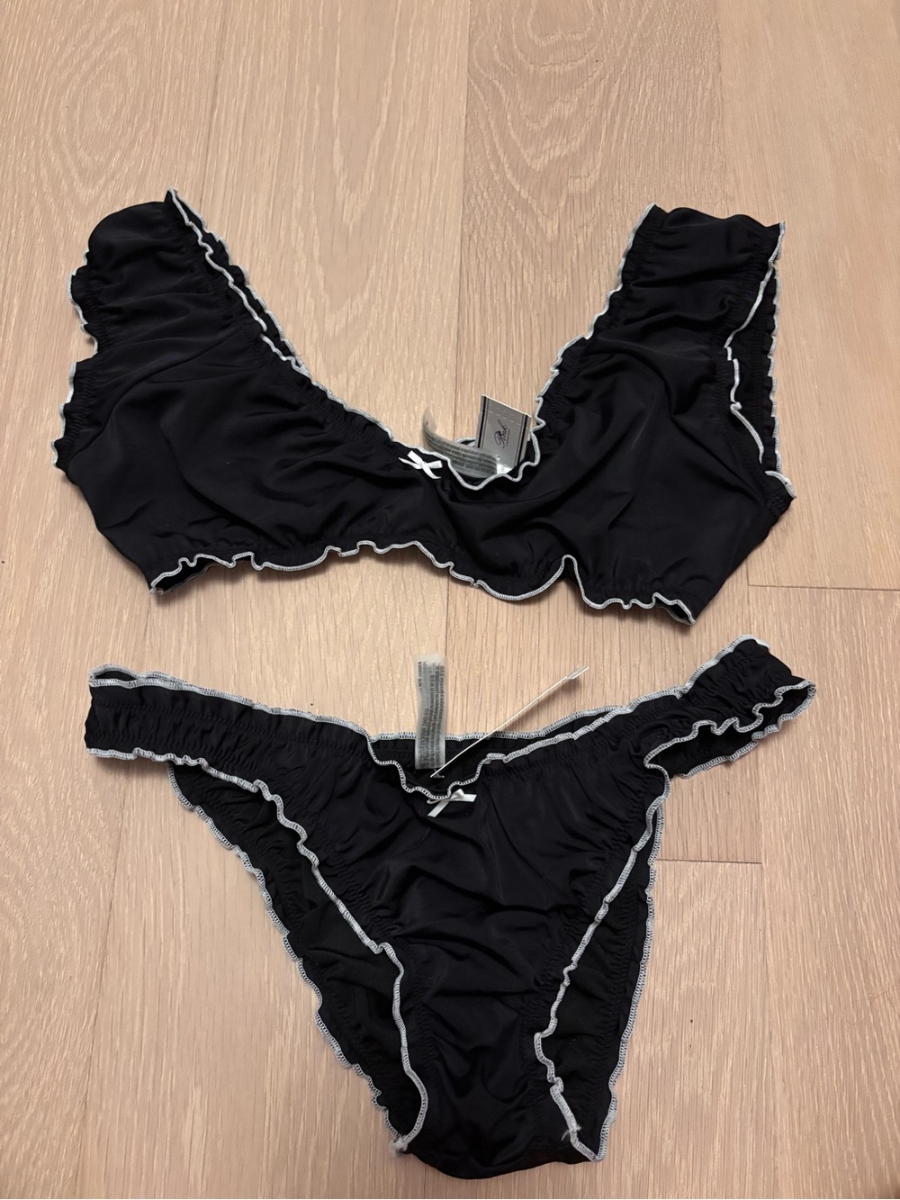 NWT- Women’s Black Bralette & Bikini Set